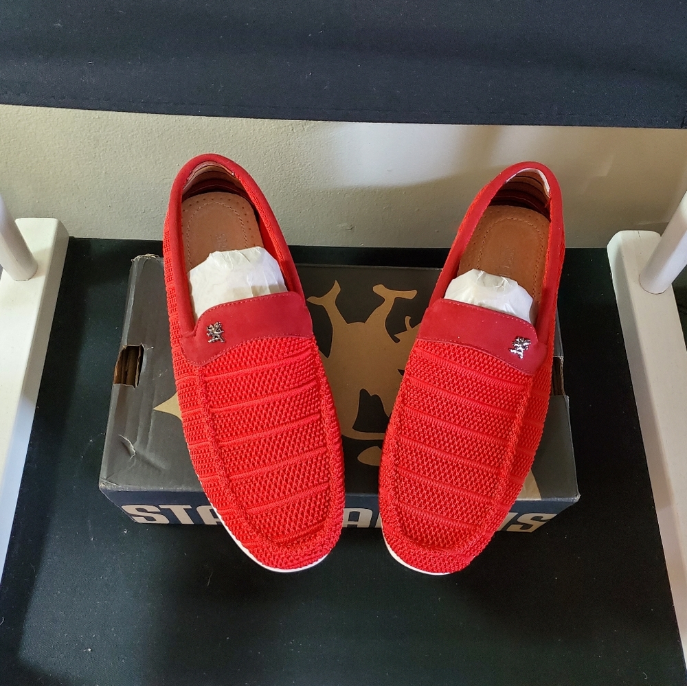 STACY ADAMS Ciran Textile Slip On Driving 7.5 Red - Picture 5 of 10